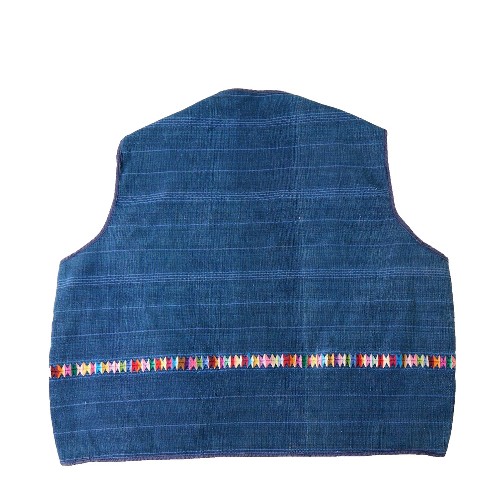 Vtg 80s 90s Patchwork Boho Vest L/XL Embroidered Hippie Festival Handmade Hippie - Picture 2 of 7